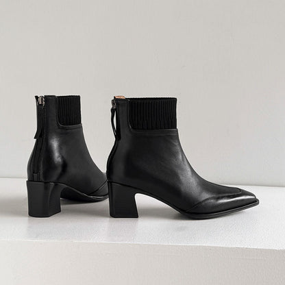 Gracia | Botines de piel auténtica con tacón