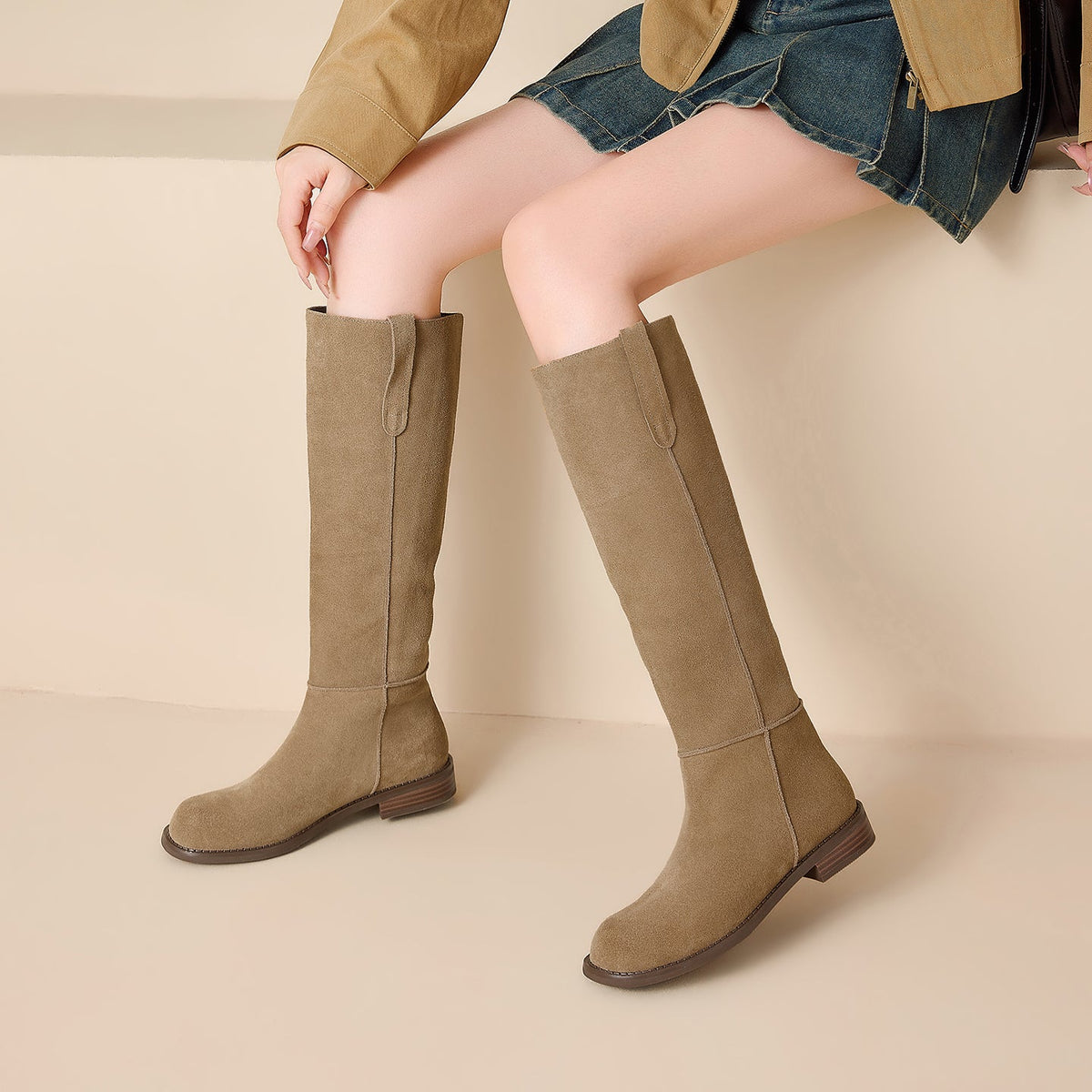 Úrsula | Botas de ante hasta la rodilla
