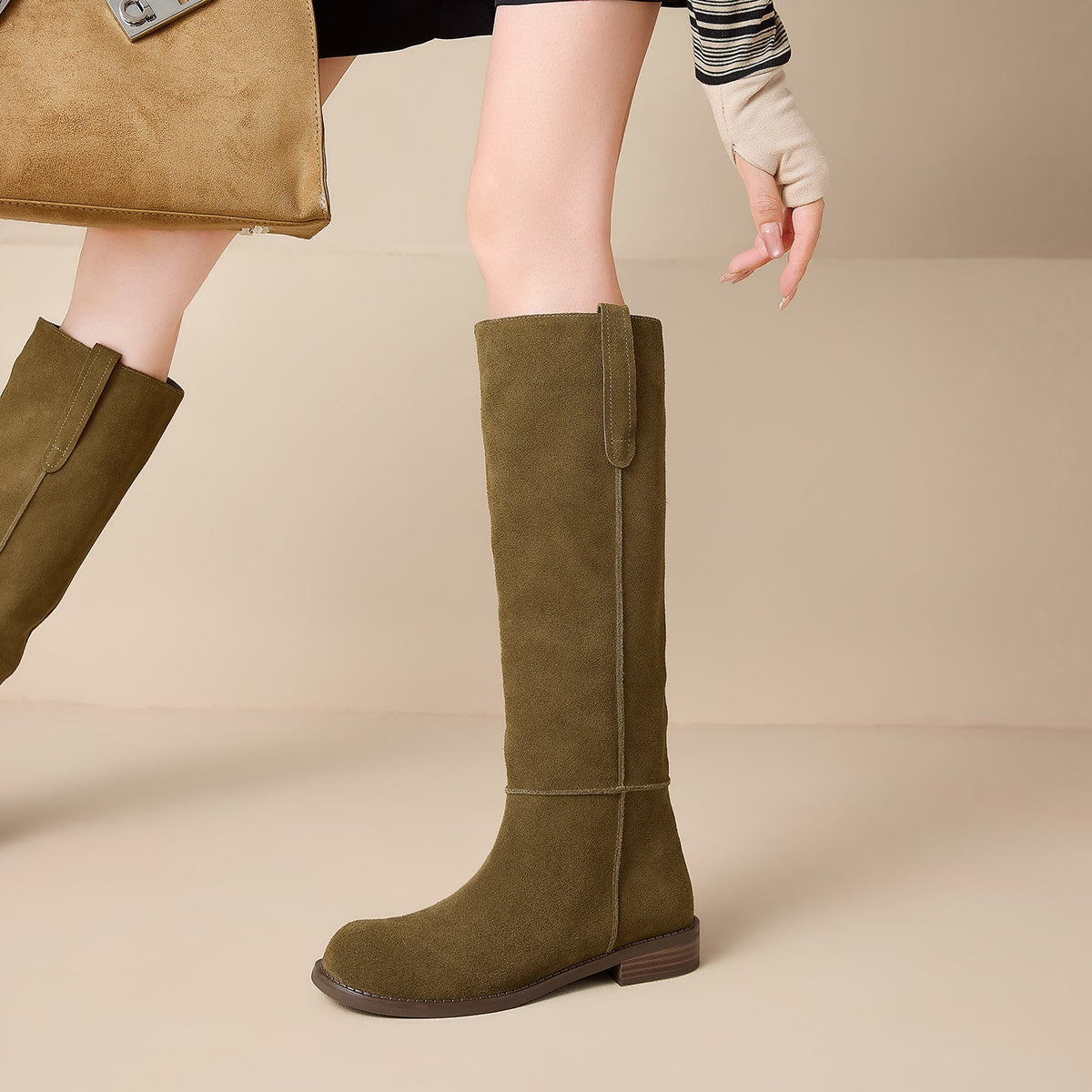 Úrsula | Botas de ante hasta la rodilla
