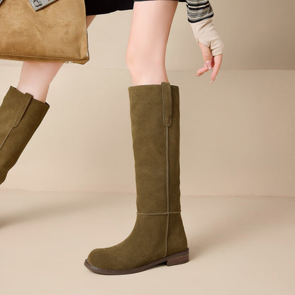 Úrsula | Botas de ante hasta la rodilla