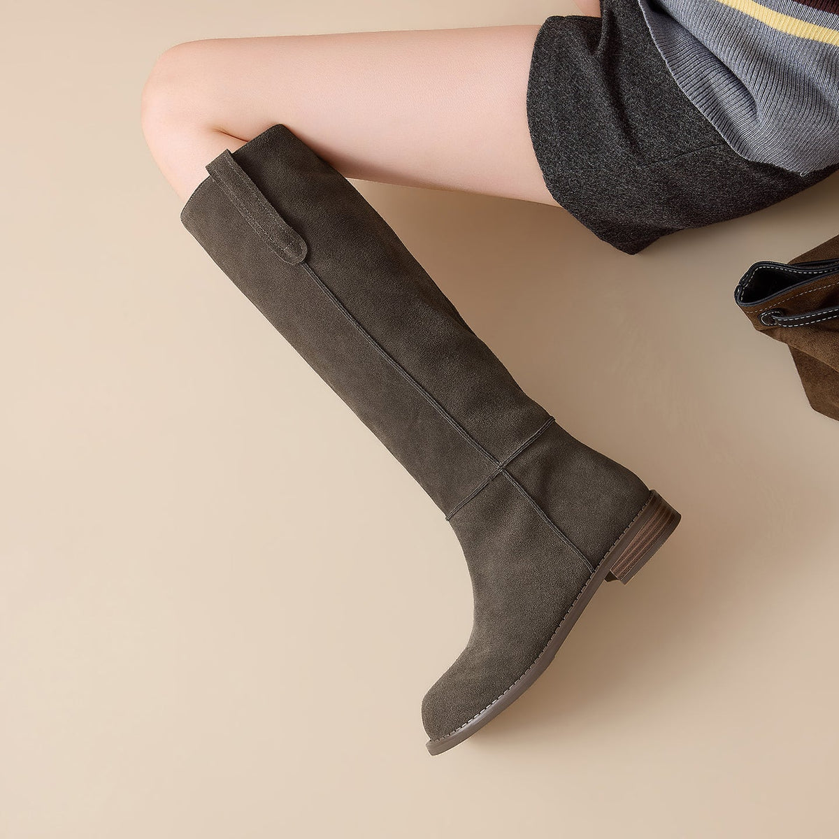 Úrsula | Botas de ante hasta la rodilla