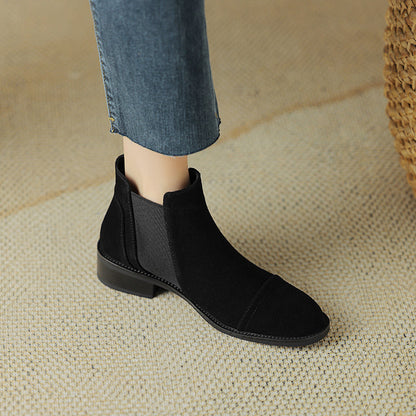Leocadia | Botas de ante auténtico con detalle en la punta