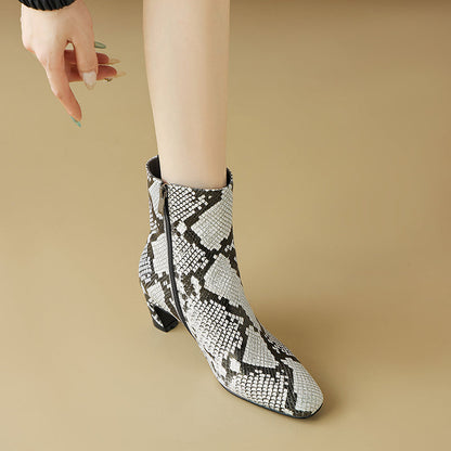 Milagros | Botines efecto reptil