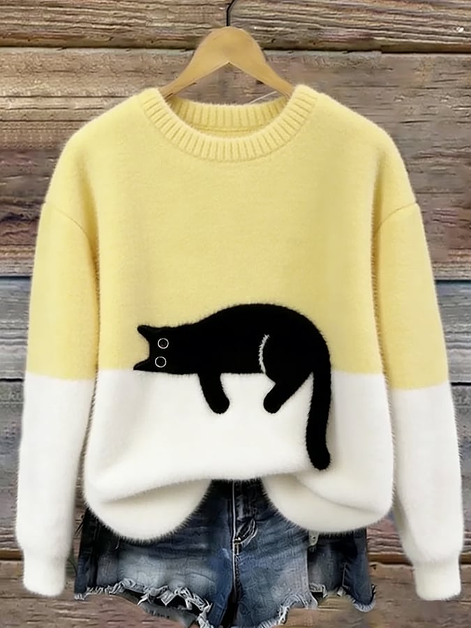 Irene | Jersey suave de corte holgado — Amarillo
