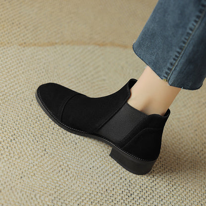 Leocadia | Botas de ante auténtico con detalle en la punta