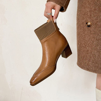 Gracia | Botines de piel auténtica con tacón