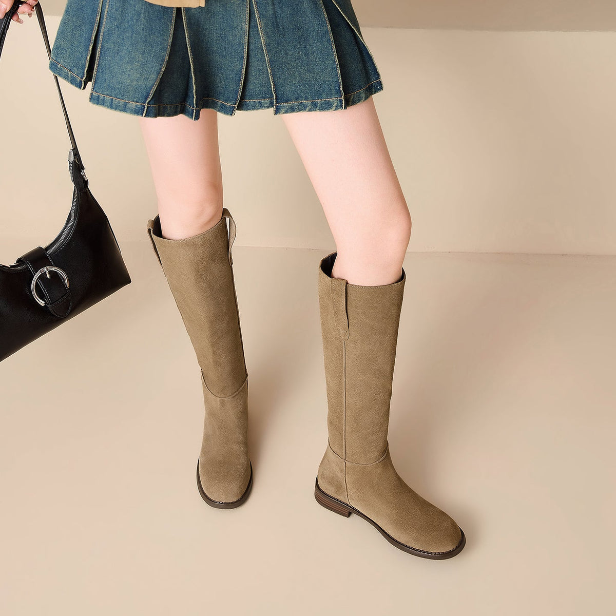 Úrsula | Botas de ante hasta la rodilla