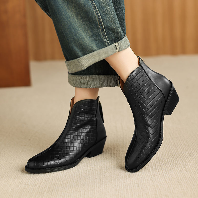 Iratxe | Botas de piel auténtica de caña recta