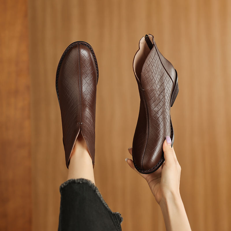 Iratxe | Botas de piel auténtica de caña recta