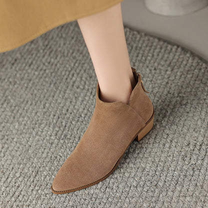 Rita | Botas rectas de piel auténtica
