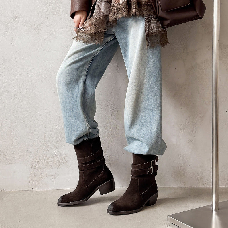 Felisa | Botas western de ante auténtico
