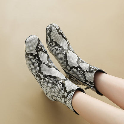 Milagros | Botines efecto reptil