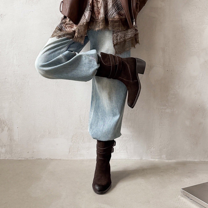 Felisa | Botas western de ante auténtico