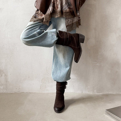 Felisa | Botas western de ante auténtico