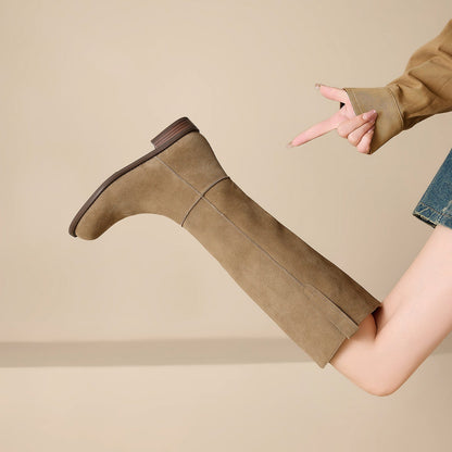 Úrsula | Botas de ante hasta la rodilla