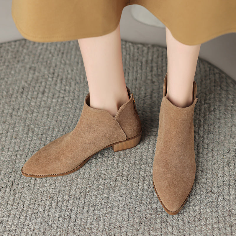 Rita | Botas rectas de piel auténtica