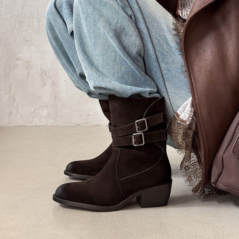 Felisa | Botas western de ante auténtico