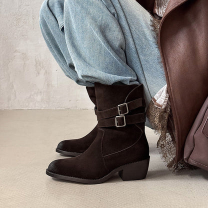 Felisa | Botas western de ante auténtico