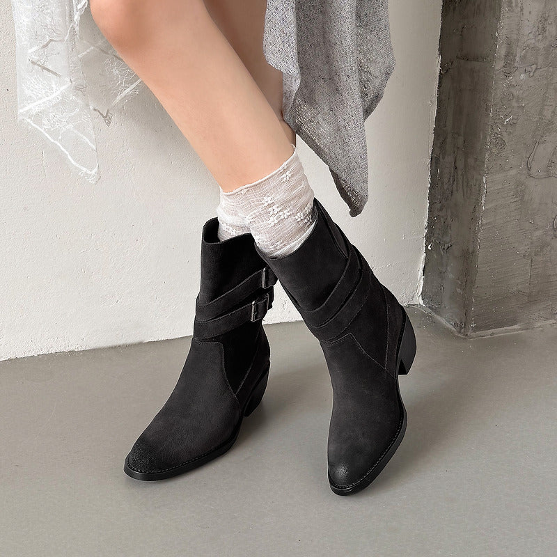 Felisa | Botas western de ante auténtico