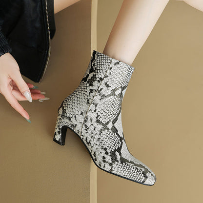 Milagros | Botines efecto reptil