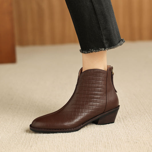 Iratxe | Botas de piel auténtica de caña recta