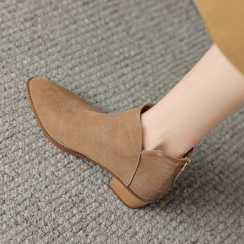 Rita | Botas rectas de piel auténtica