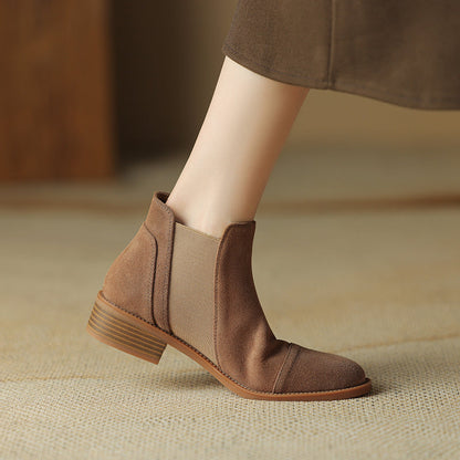 Leocadia | Botas de ante auténtico con detalle en la punta