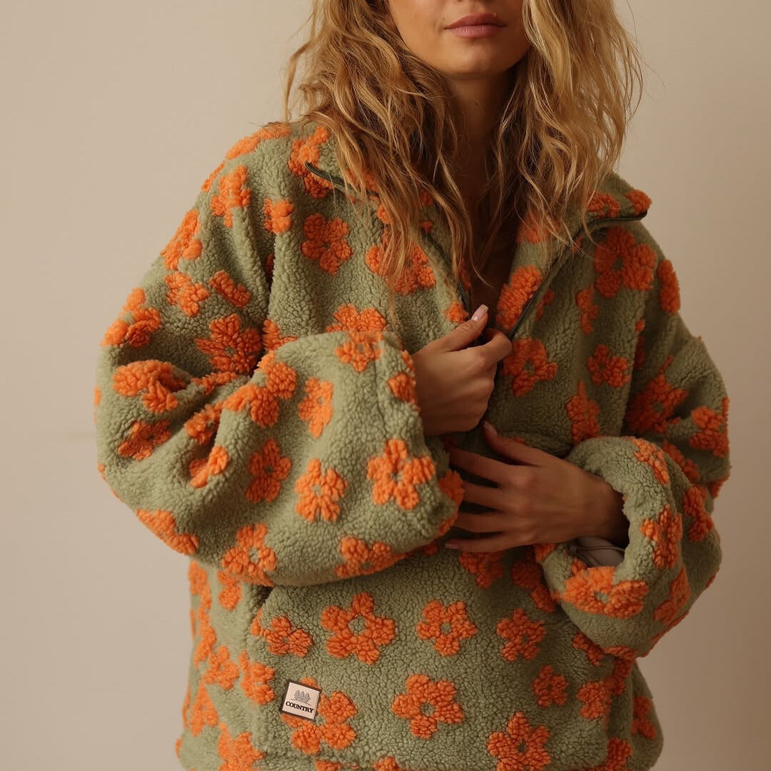 Victoria | Jersey de forro polar floral