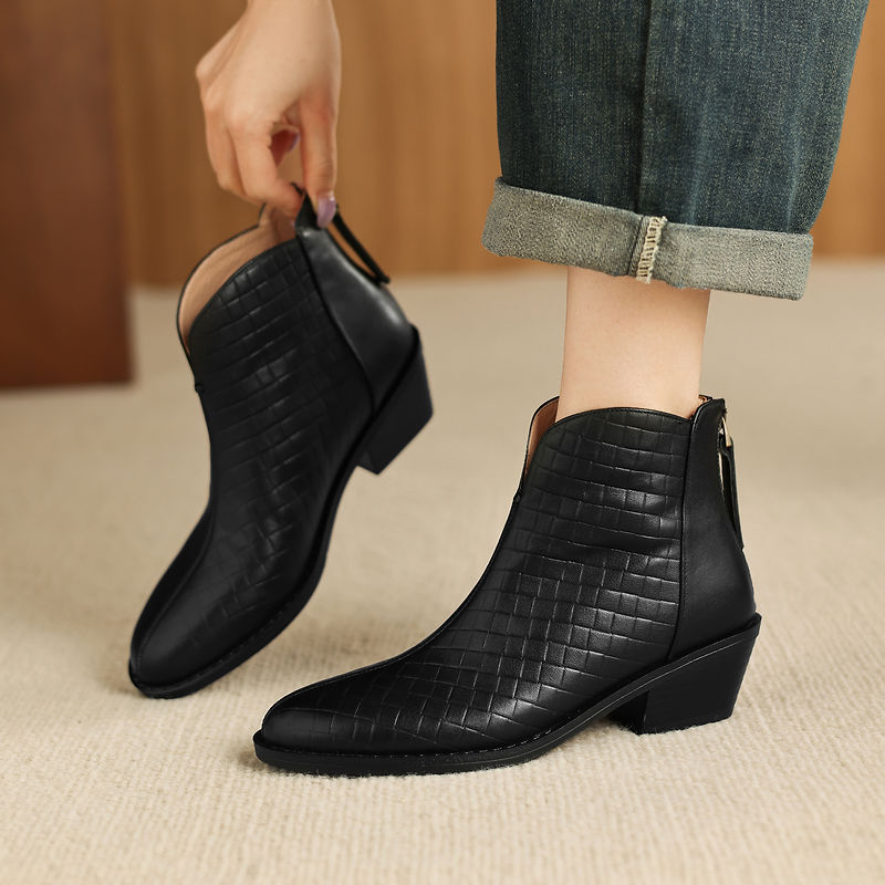 Iratxe | Botas de piel auténtica de caña recta