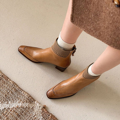 Gracia | Botines de piel auténtica con tacón