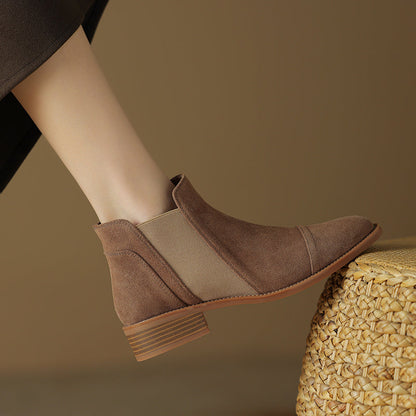 Leocadia | Botas de ante auténtico con detalle en la punta