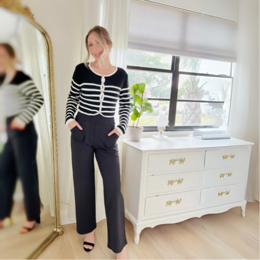 Elena | Pantalón acampanado de cintura alta - Valeria Llorente