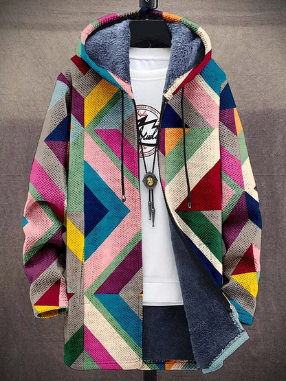 Noelia | Cárdigan de patchwork con capucha