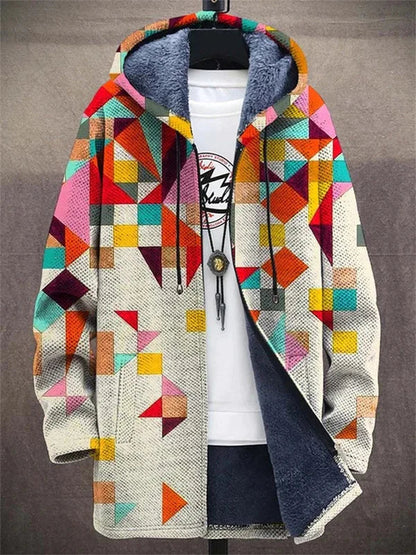 Noelia | Cárdigan de patchwork con capucha