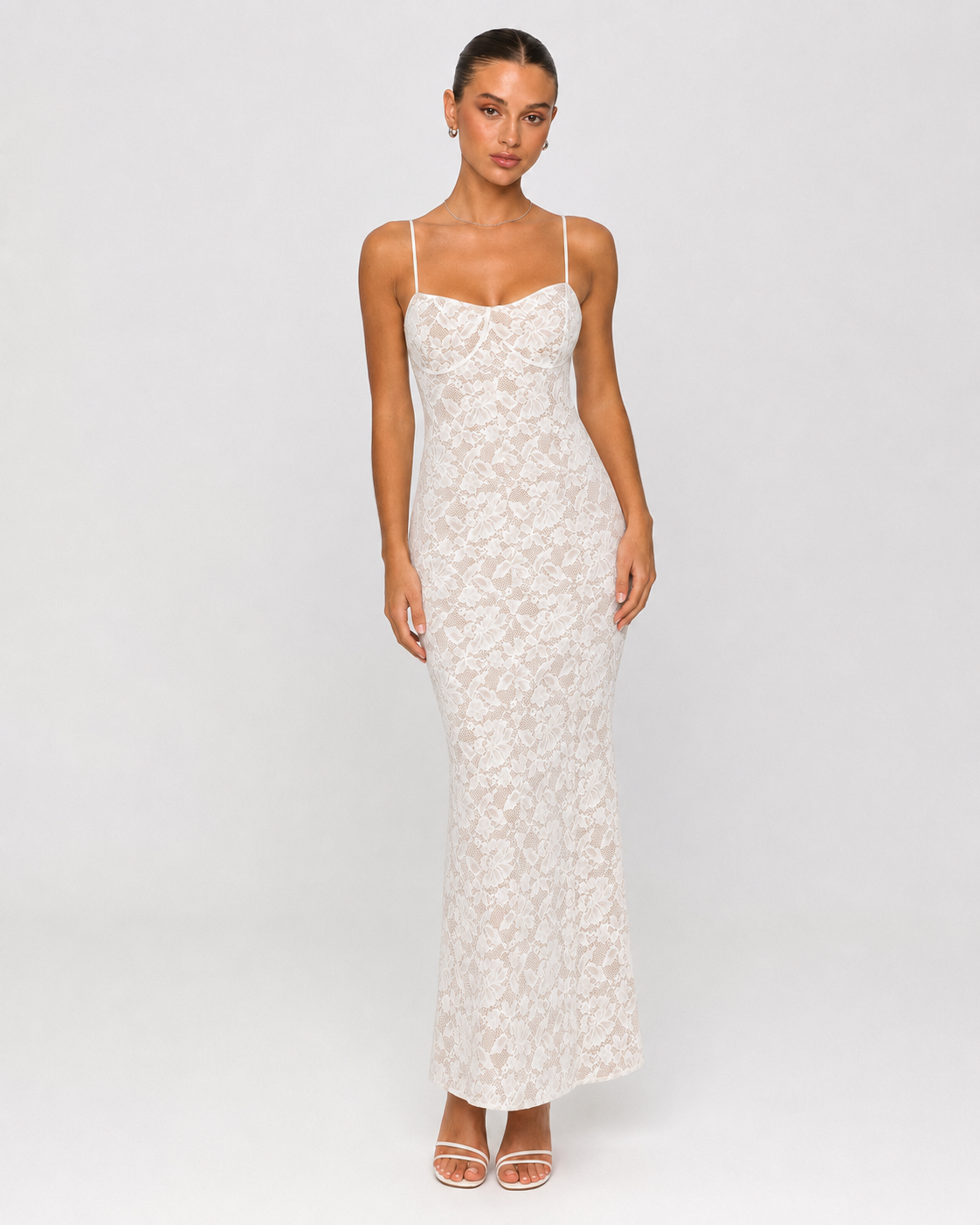 Blanca | Vestido Maxi de Encaje Floral