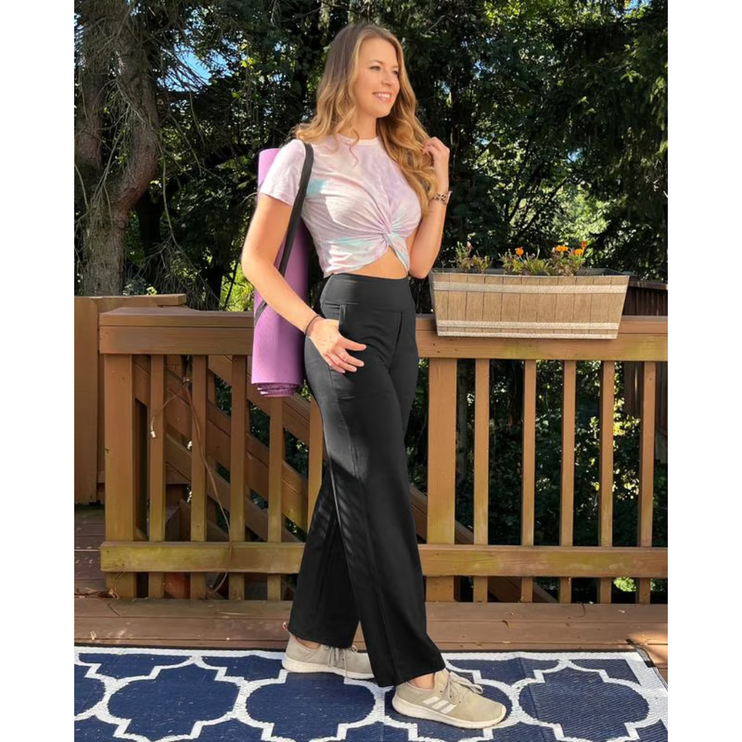 Elena | Pantalón acampanado de cintura alta - Valeria Llorente