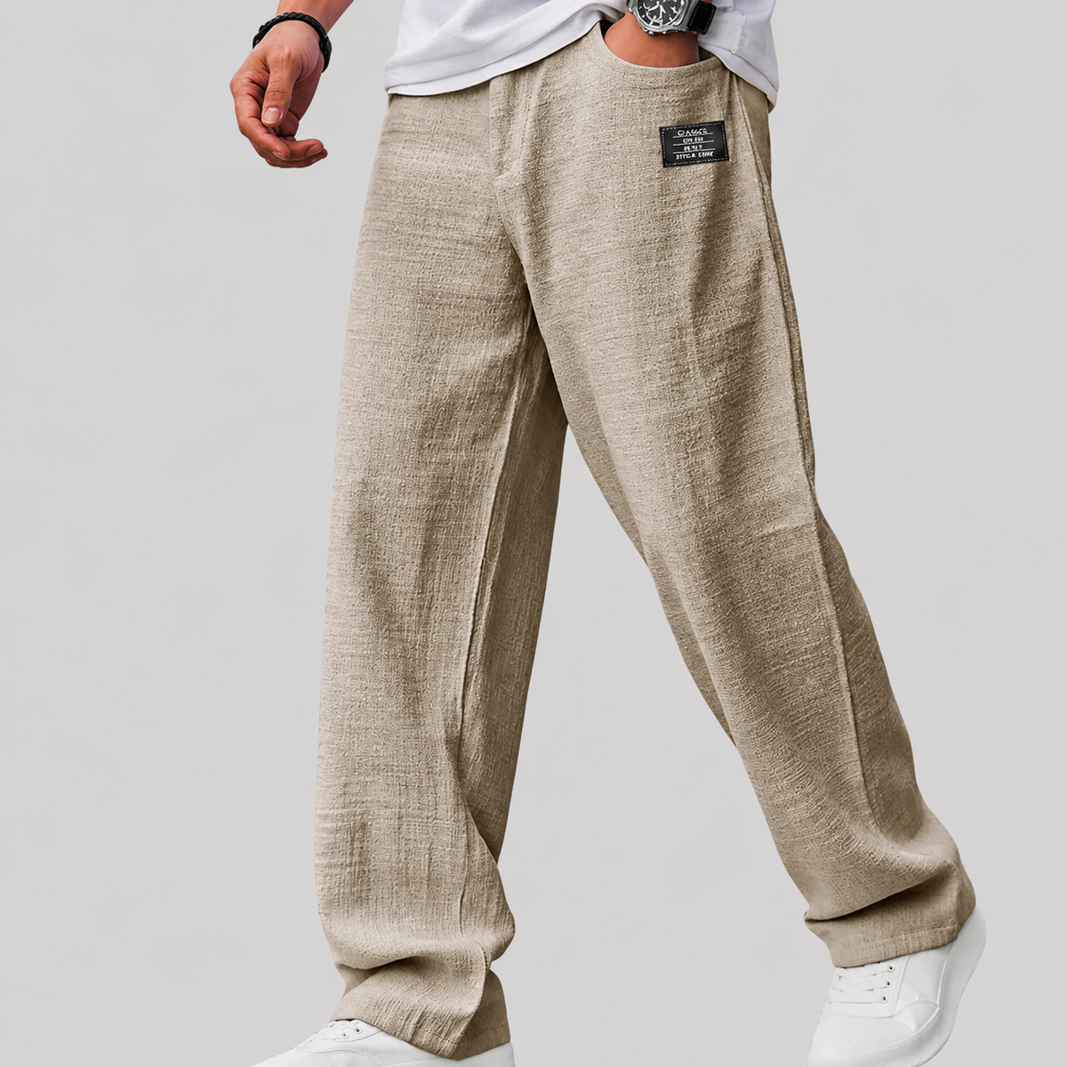 Hugo | Pantalón de lino de corte relajado