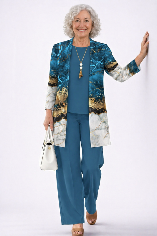 Luisa | Conjunto elegante de tres piezas