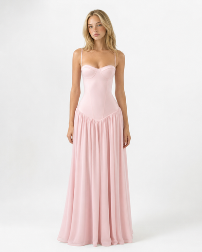 Clara | Vestido Maxi Corsé Escote Corazón