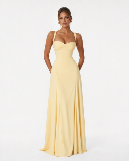 Marta | Vestido Maxi Corsé con Escote Corazón