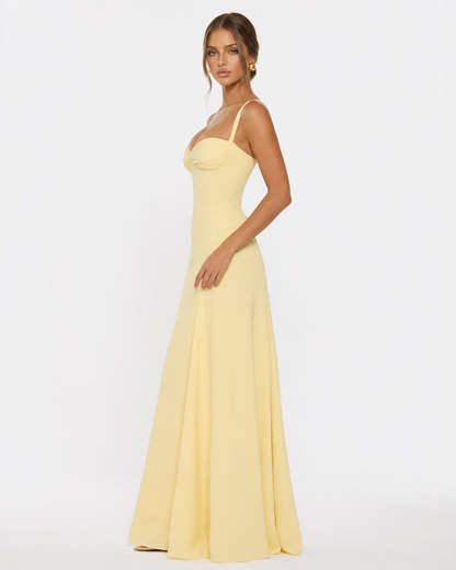 Marta | Vestido Maxi Corsé con Escote Corazón