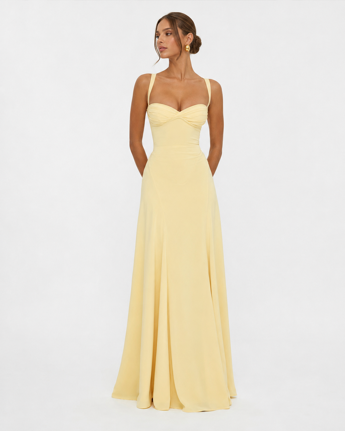 Marta | Vestido Maxi Corsé con Escote Corazón