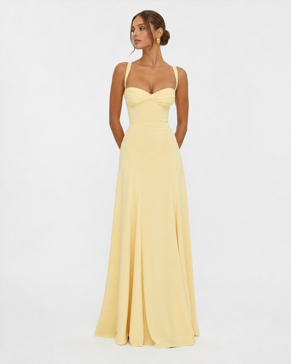 Marta | Vestido Maxi Corsé con Escote Corazón