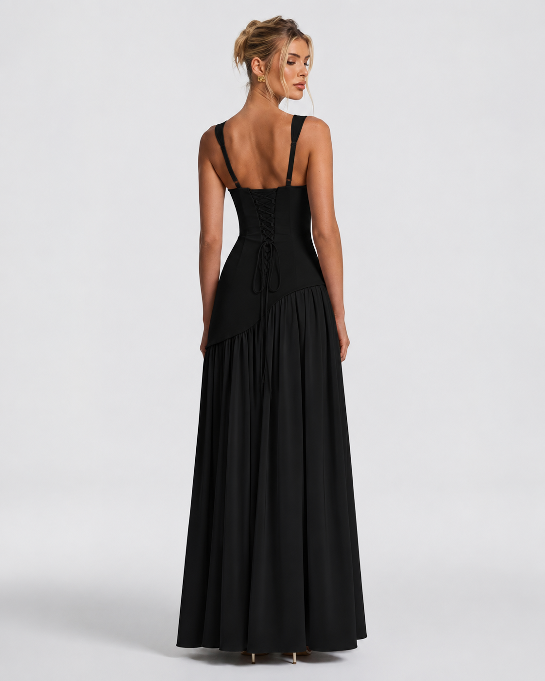 Irene | Vestido Maxi con Pañuelo y Abertura