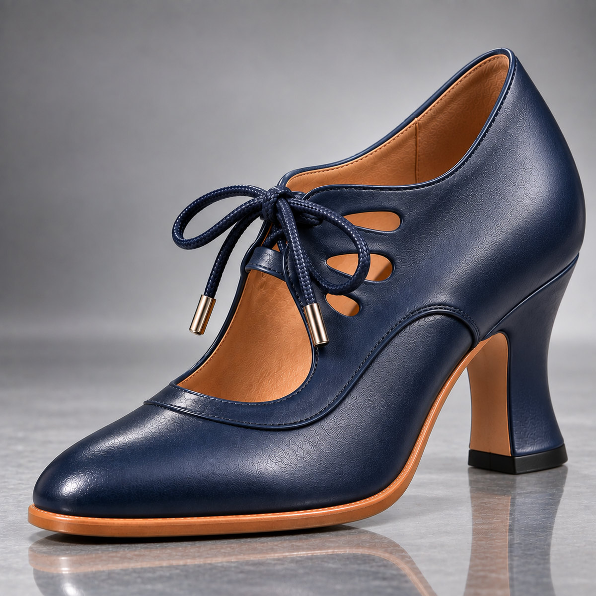 Amparo | Tacones de piel con cordones