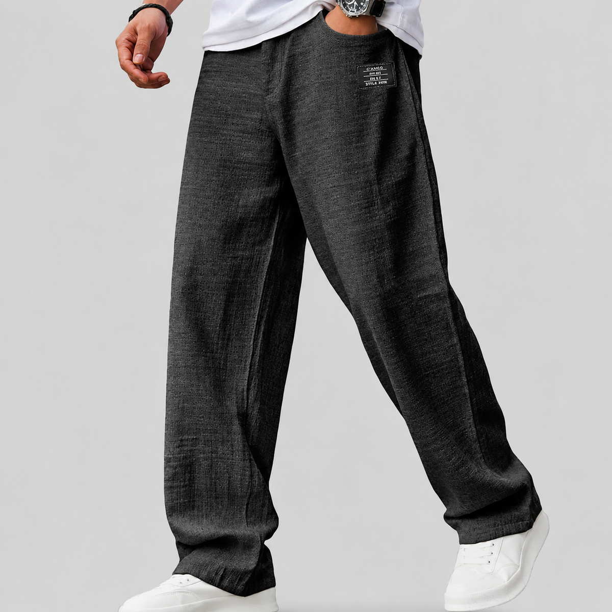 Hugo | Pantalón de lino de corte relajado