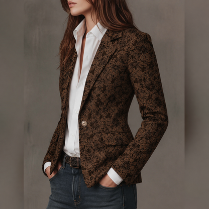 Maite | Blazer entallado de jacquard paisley