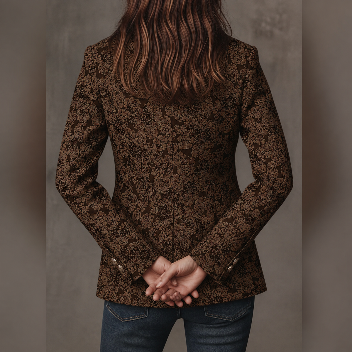 Maite | Blazer entallado de jacquard paisley