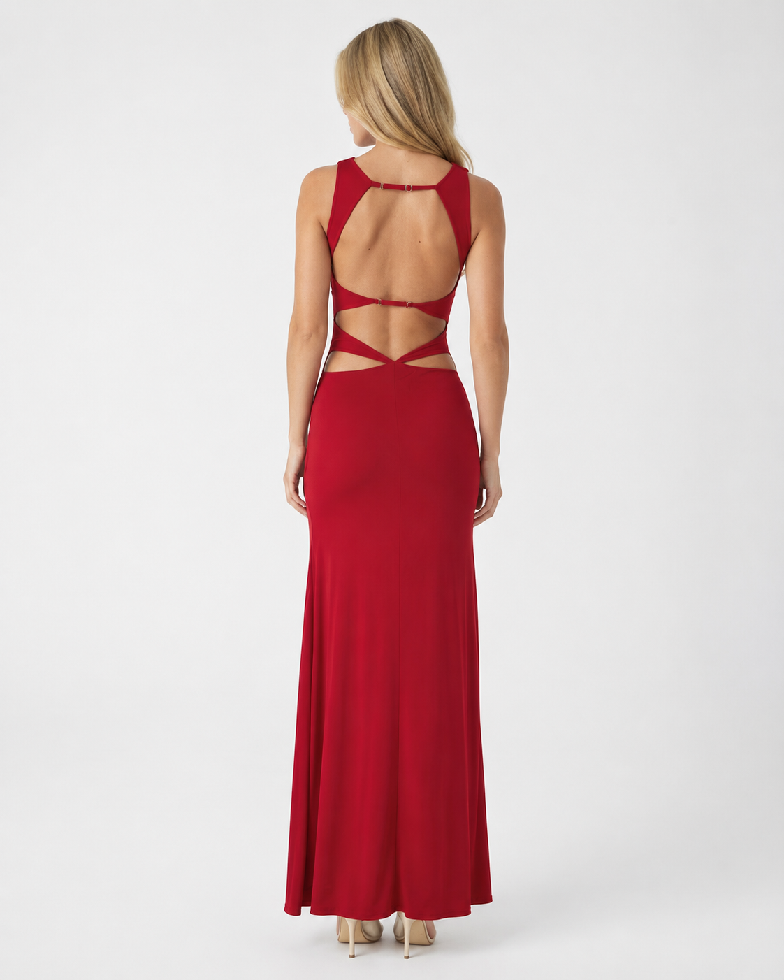 Aitana | Vestido Maxi Fruncido con Espalda Abierta