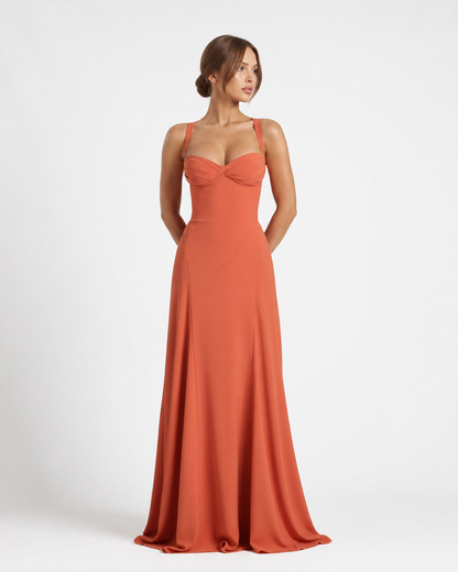 Marta | Vestido Maxi Corsé con Escote Corazón